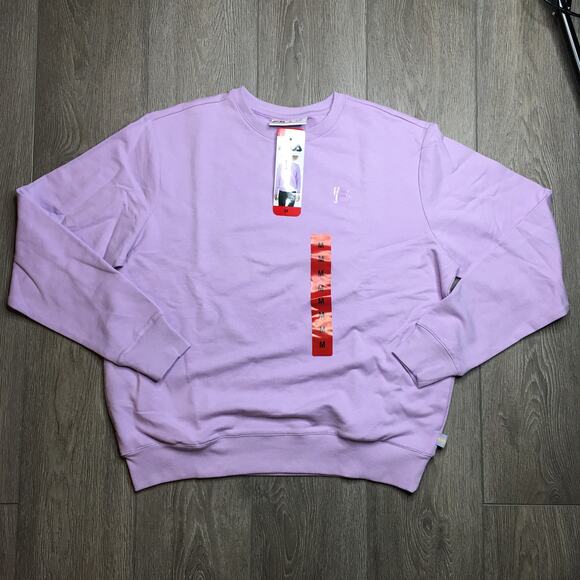 NWT FILA Womens Crewneck Pullover Sweatshirt Long Sleeve Plain Lavender Medium - Picture 1 of 6